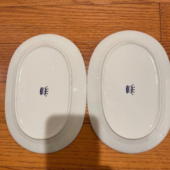 2 Vintage M. P. G. MPG German Porcelain Oval Serving Plates Platters - Picture 3 of 3